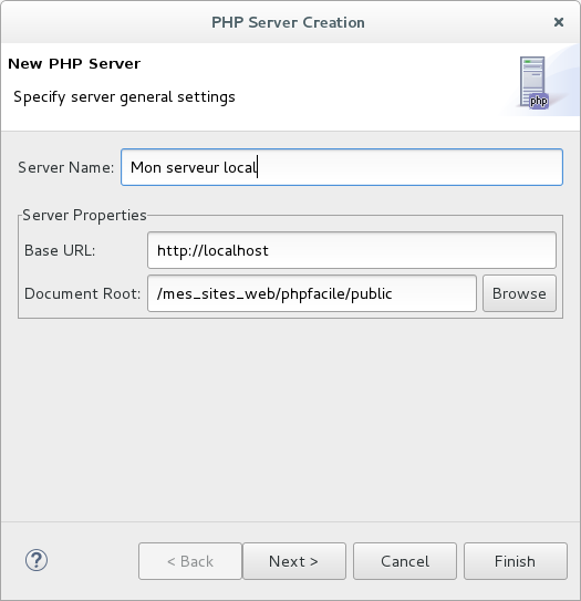 Ajout d'un serveur PHP dans eclipse